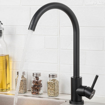 Robinet de cuisine en acier inoxydable avec rotation de 360 degrés, robinet mitigeur d'évier d'eau chaude et froide, buse de robinet de cuisine - A1111B