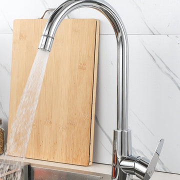 Robinet de cuisine en acier inoxydable résistant rotatif à 360 degrés, avec 2 modes de Spray, robinet d'eau chaude et froide - A1117