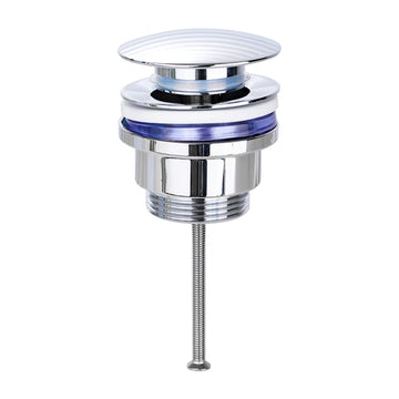 TODOT Bonde de vidage pour lavabo Clic clac, Bouchon de Lavabo POP-UP Chromé G 1-1/4" - avec/sans Trop Plein DDTP04TY