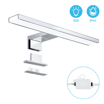 TODOT Bathroom Mirror Lamp, LED Wall Light, 30cm LED Light Fixture, 4000k, 650lm, Energy Saving 10w, Neutral White Light Waterproof IP44 - DBML01MG