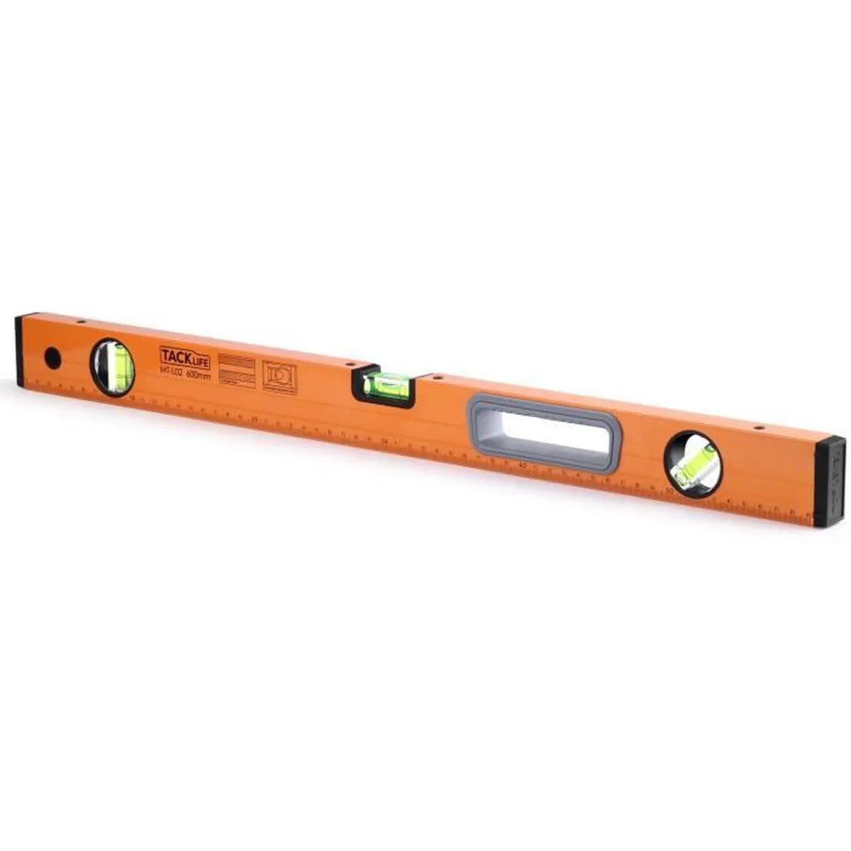 Bubble Level 600 mm, Magnetic Level, 3 Spirit Level, 3 Vertical Horizontal Measurements 45° with Scale and Handle - MT-L02