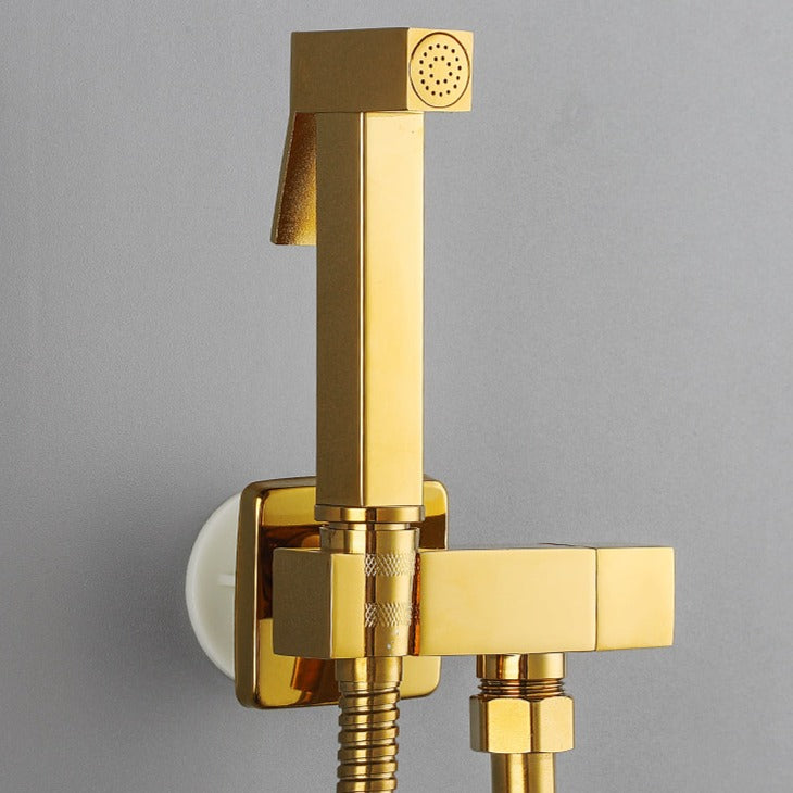 Kit Brass Toilet WC Bidet Sprayer Set Cold Water Faucet Hygienic Shower - A5071