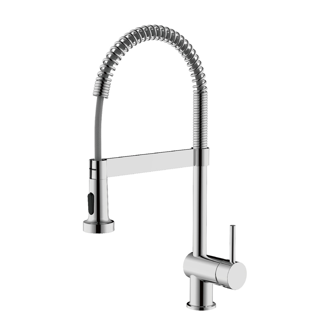 TODOT 360° Swivel Kitchen Mixer Tap, High Arc Sink Faucet Pull Down Sprayer 2 Spray Modes, Chrome - TOKF1