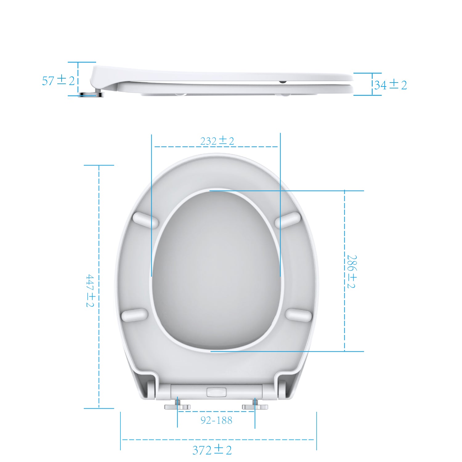 TODOT Abattant WC avec Veilleuse LED Cuvette Toilette Lumineux avec F