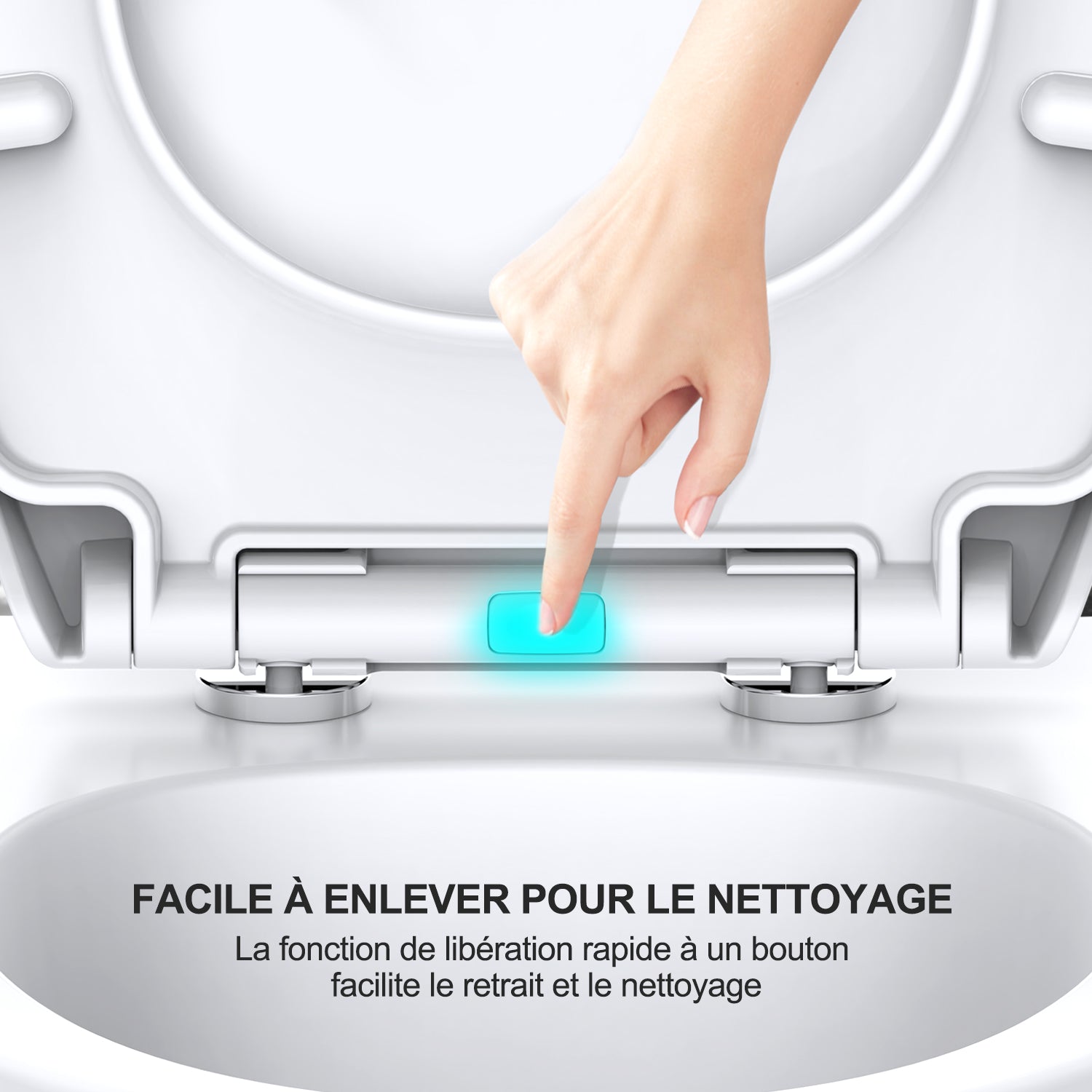 TODOT Abattant WC avec Veilleuse LED Cuvette Toilette Lumineux avec F