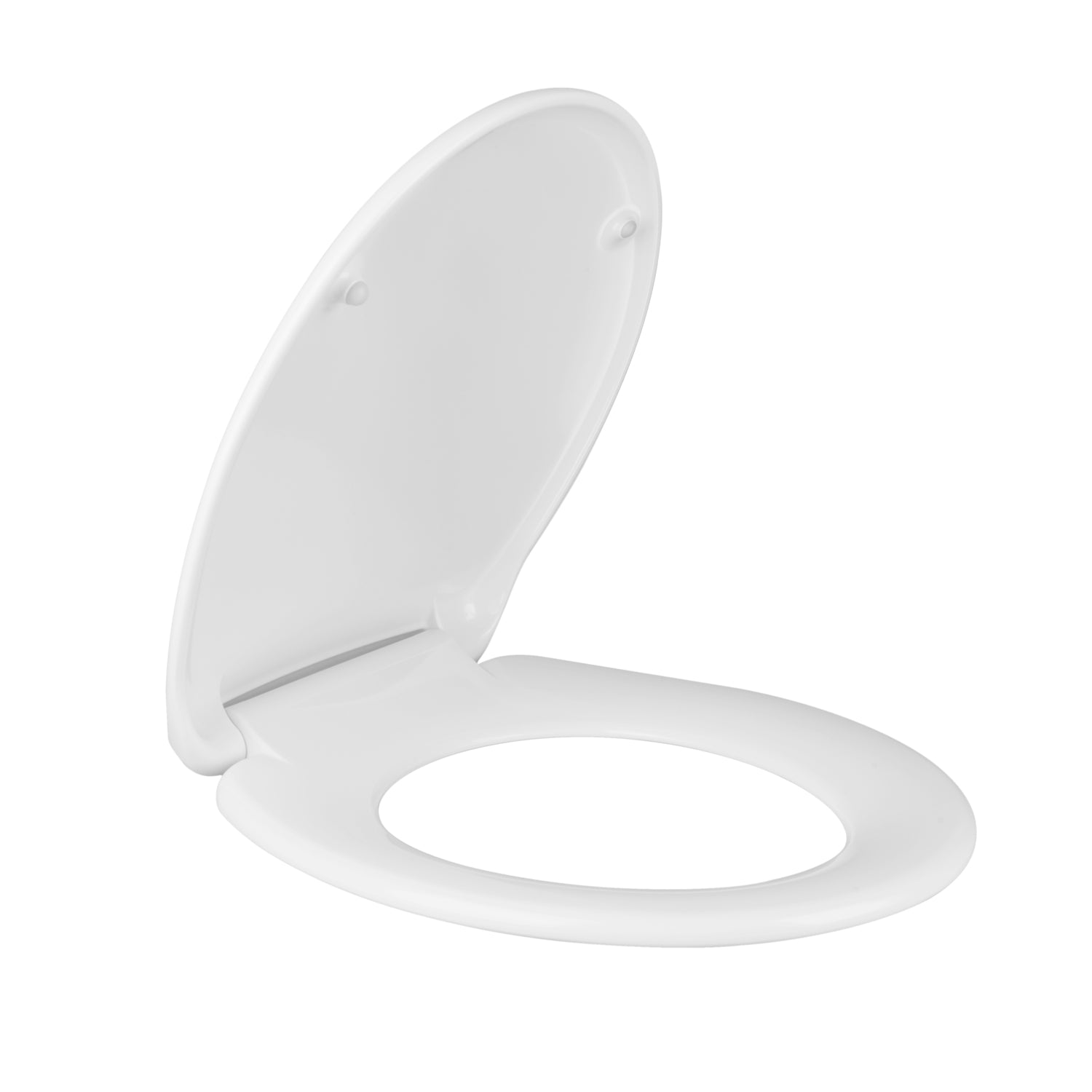 TODOT Toilet Seat White Duroplast Thermoplastic Detachable Oval Shape with Soft Close Adjustable Hinge 44.5 x 37 x 6.3 cm