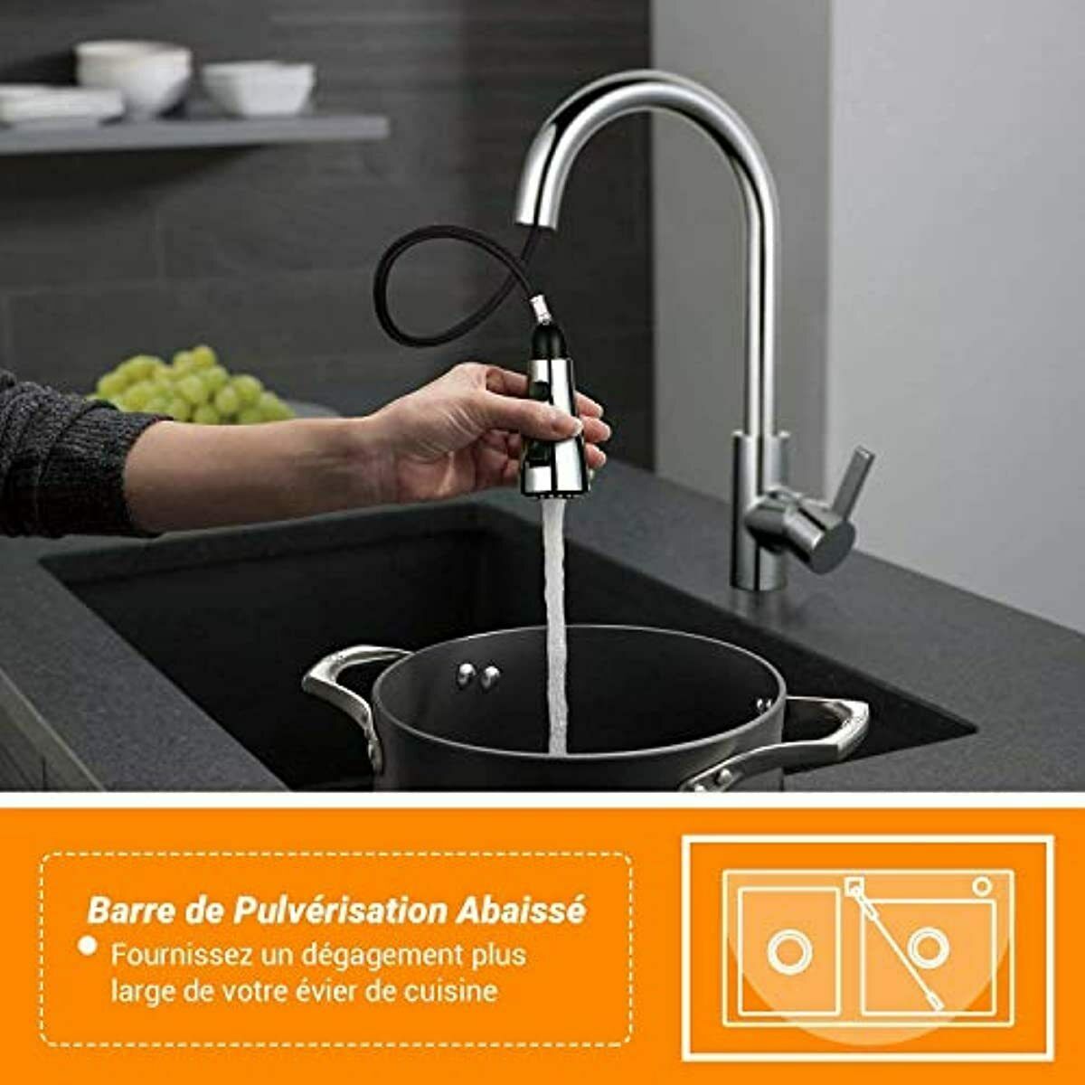 Douchette de Robinet Cuisine Douchette, 2 Modes Robinet Pulvérisateur de Cuisine Douchette de Cuisine Extractible Tête | Leroy Merlin Douchette de Robinet Cuisine Douchette, 2 Modes Robinet Pulvérisateur de Cuisine Douchette de Cuisine Extractible Tête | Leroy Merlin