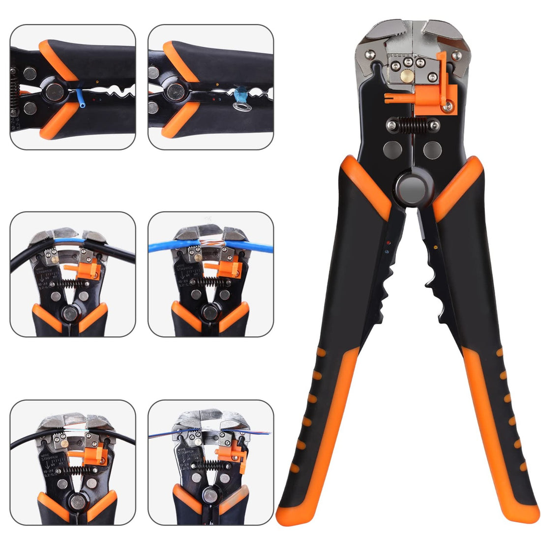 3 in 1 Automatic Wire Stripper, Crimping Pliers, for 0.2-6 mm² Cables, Wire Rope Cable Cutter, Crimping Tool - MWS02